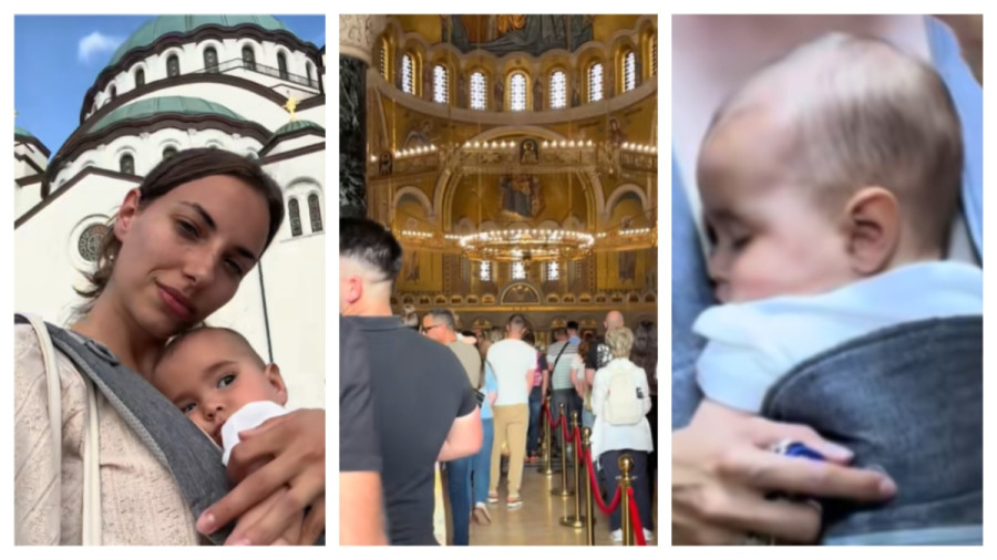 Sa bebom u naručju satima čekala da celiva Pojas Presvete Bogorodice! Srpkinja za Mame.rs: Ovo ću pričati ćerki ceo život