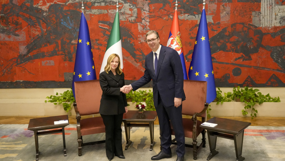 Aleksandar Vučić i Đorđa Meloni