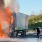 POŽAR NA AUTO-PUTU MILOŠ VELIKI Gori kamion, stvaraju se gužve (FOTO)