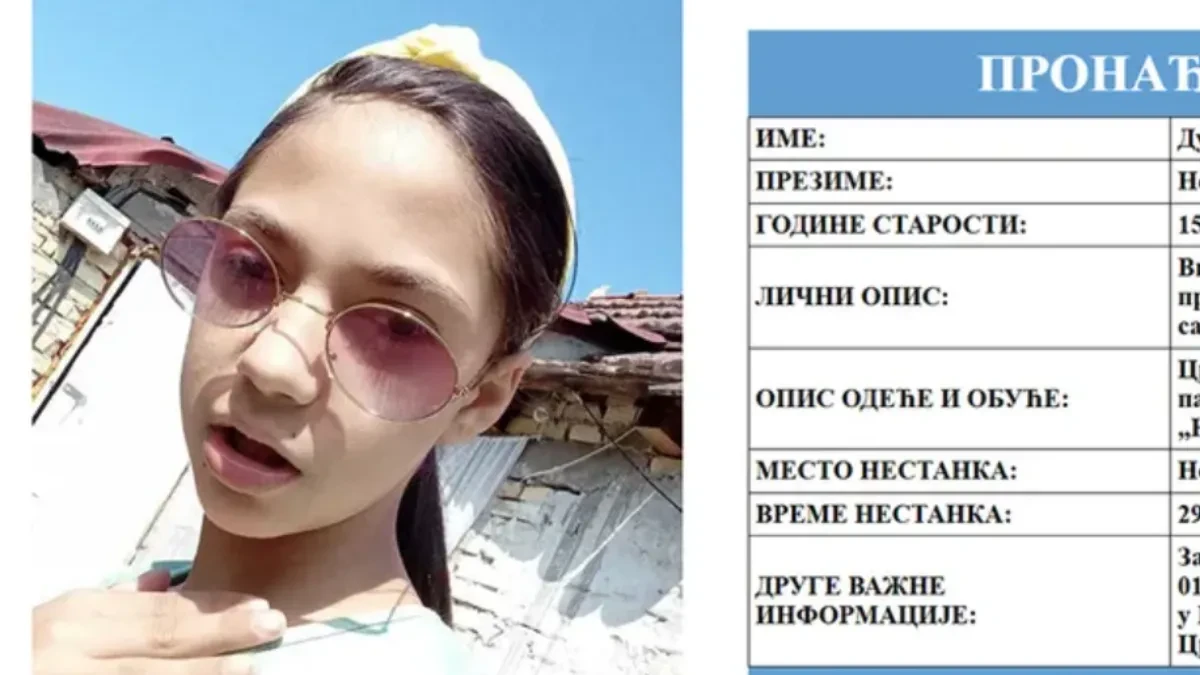 Pronađena Dunja Necić! Devojčica iz Novog Sada locirana nakon aktiviranja sistema