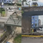 Prvi snimci nakon pada mosta Gradiška: Beton se sručio na šetalište, tragedija izbegnuta pukom srećom