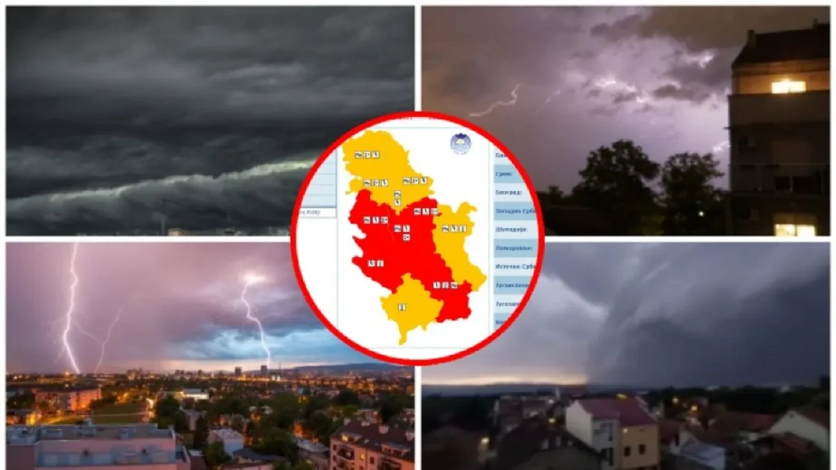 RHMZ upozorava na nevreme u Srbiji: Pljuskovi, grad i olujni vetar tokom dva dana