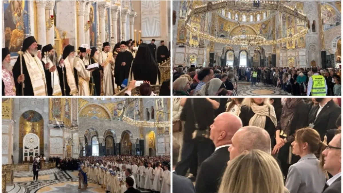 Svetinja izneta iz Hrama Svetog Save: Patrijarh Porfirije izneo Časni pojas Presvete Bogorodice koji vraća se na Svetu Goru (FOTO/VIDEO)