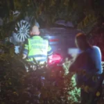 Autom pali s mosta i završili na krovu smrskani u šiblju! (FOTO)