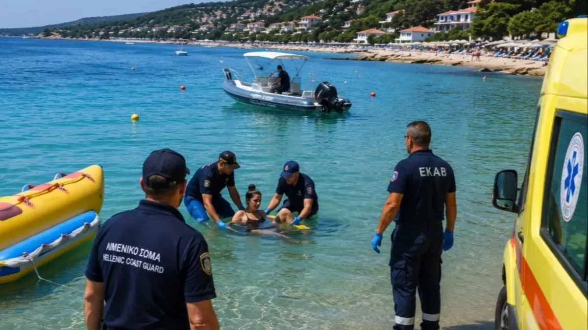 Devojka (24) iz Srbije povređena u moru na Halkidikiju! Hitno prevezena u bolnicu, ima uhapšenih!