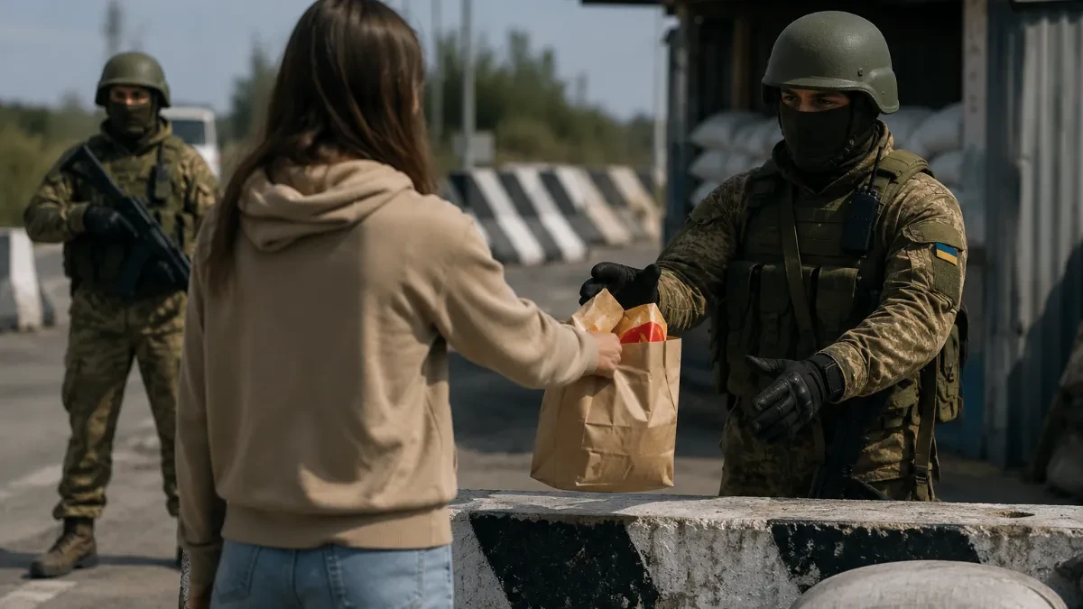 Prišla vojnicima sa osmehom i kesom hrane! Nekoliko trenutaka kasnije nastao je potpuni haos