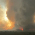 Jeziv snimak iz Deliblatske peščare: Vatra napravila tornado pred očima ljudi (VIDEO)