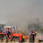 Pakao kod Bojnika! Plamen stigao nadomak kuća i groblja, meštani krenuli u odbranu sela (VIDEO)
