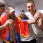 Srpski košarkaši slavili sa Medićem i Rakićem (VIDEO)