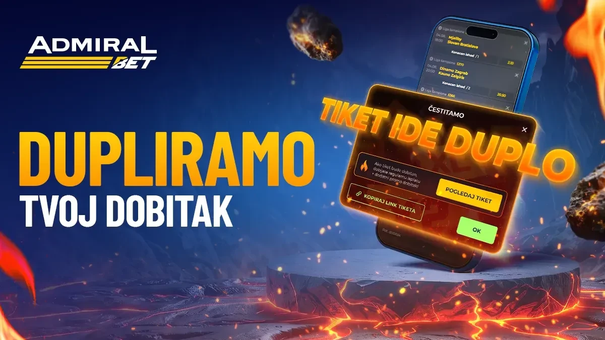 ADMIRALBET VEĆ DUPLIRA DOBITKE – DA LI JE SLEDEĆI TIKET VAŠ?