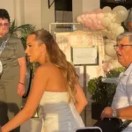 Baba i deda Aleksandre Prijović stigli na slavlje male Arije: Pevačica im skočila u zagrljaj, emotivne scene (FOTO)