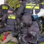 Obračun policije sa divljacima u Hagu: Biber-sprej, vodeni topovi i policijski psi (VIDEO)