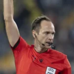 Srđan Jovanović sudi meč između fudbalera Mađarske i Gruzije u Ligi nacija