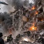 Ruska bomba pogodila petospratnicu! Ljudi ostali zatrpani pod ruševinama, spasioci tragaju za preživelima