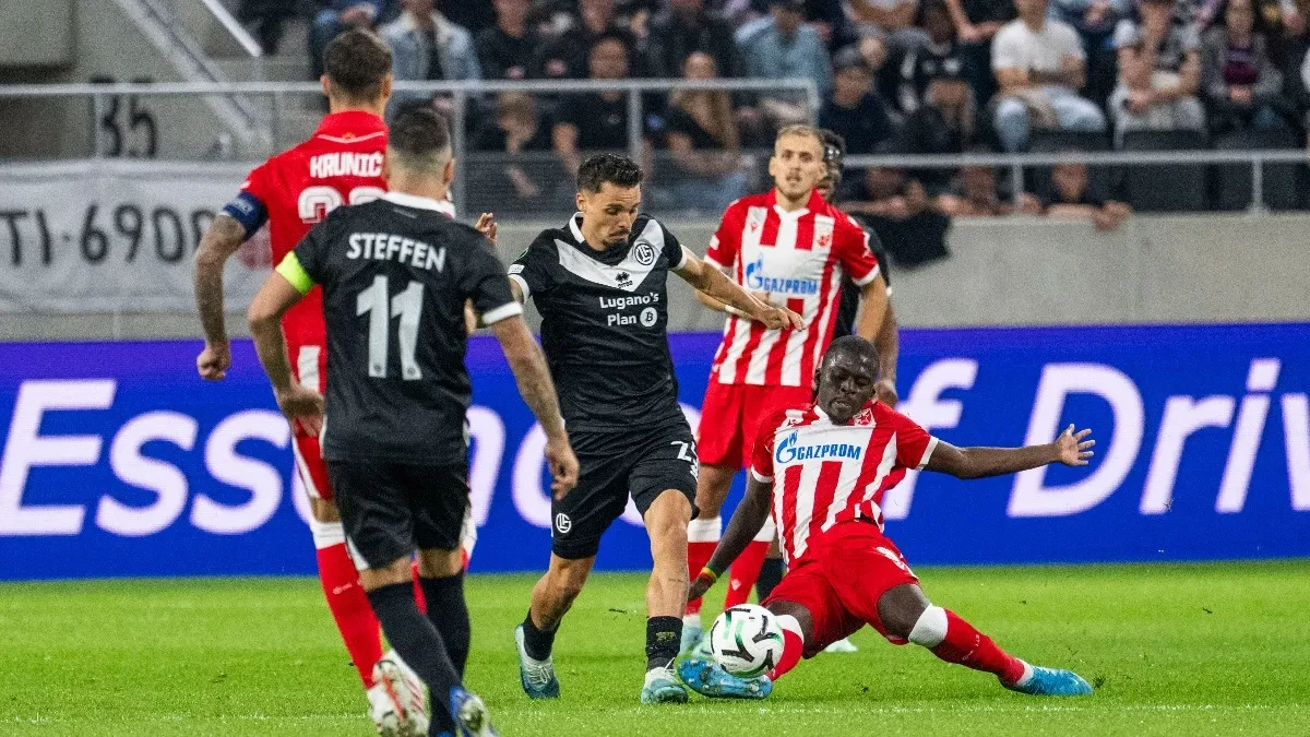 Lugano - Crvena zvezda: Egal na poluvremenu