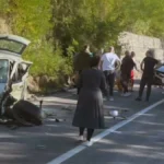 Udes kod Prijepolja: Delovi vozila rasuti po putu